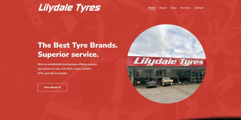 Lilydale Tyres Website Example